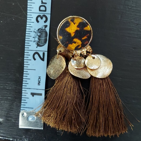 Tiger Fringe Earrings - Picture 2 of 3